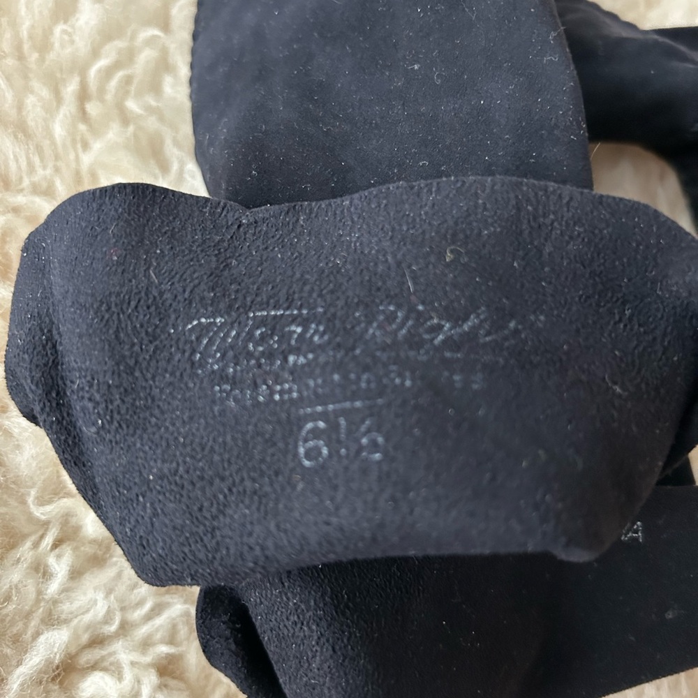 Vintage  Black suede Long Gloves - Picture 5 of 5